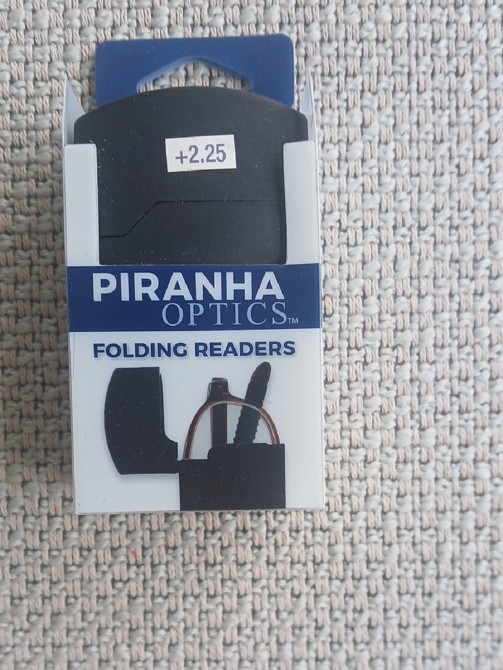 Piranha Optics Folding Readers +2.25 in Black and Blue